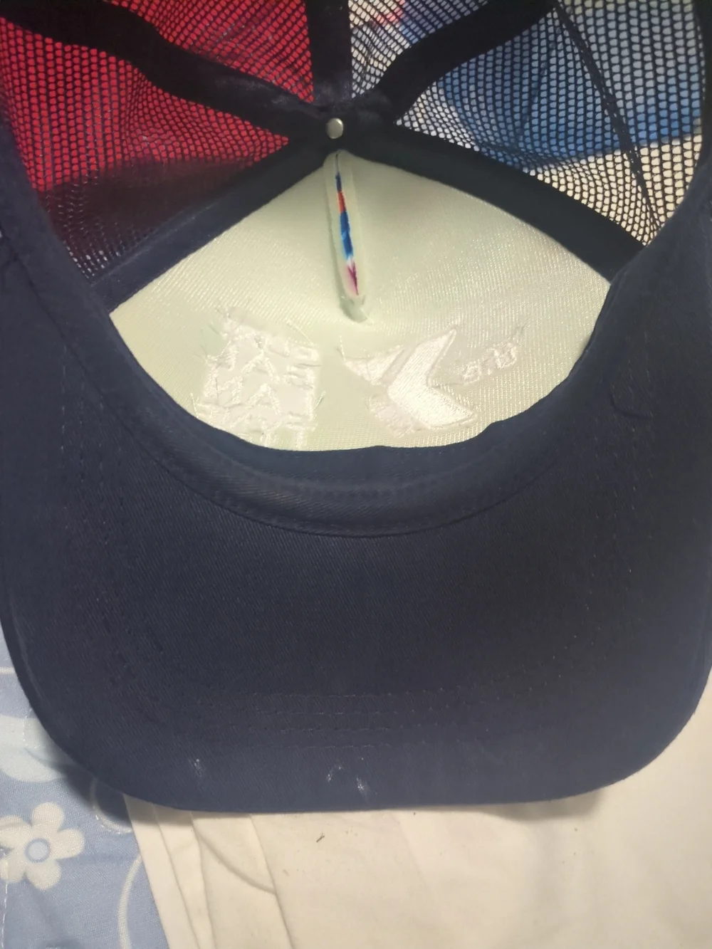 YMCA Colorblock Cap – Navy with Multicolor Front